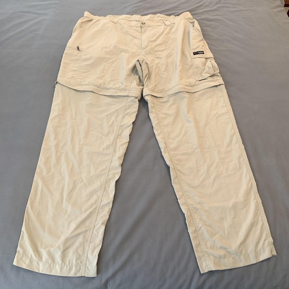 Columbia Other - Columbia GRT Cargo Pants Mens‎ 43x34 Beige Convertible Packable Travel Hiking